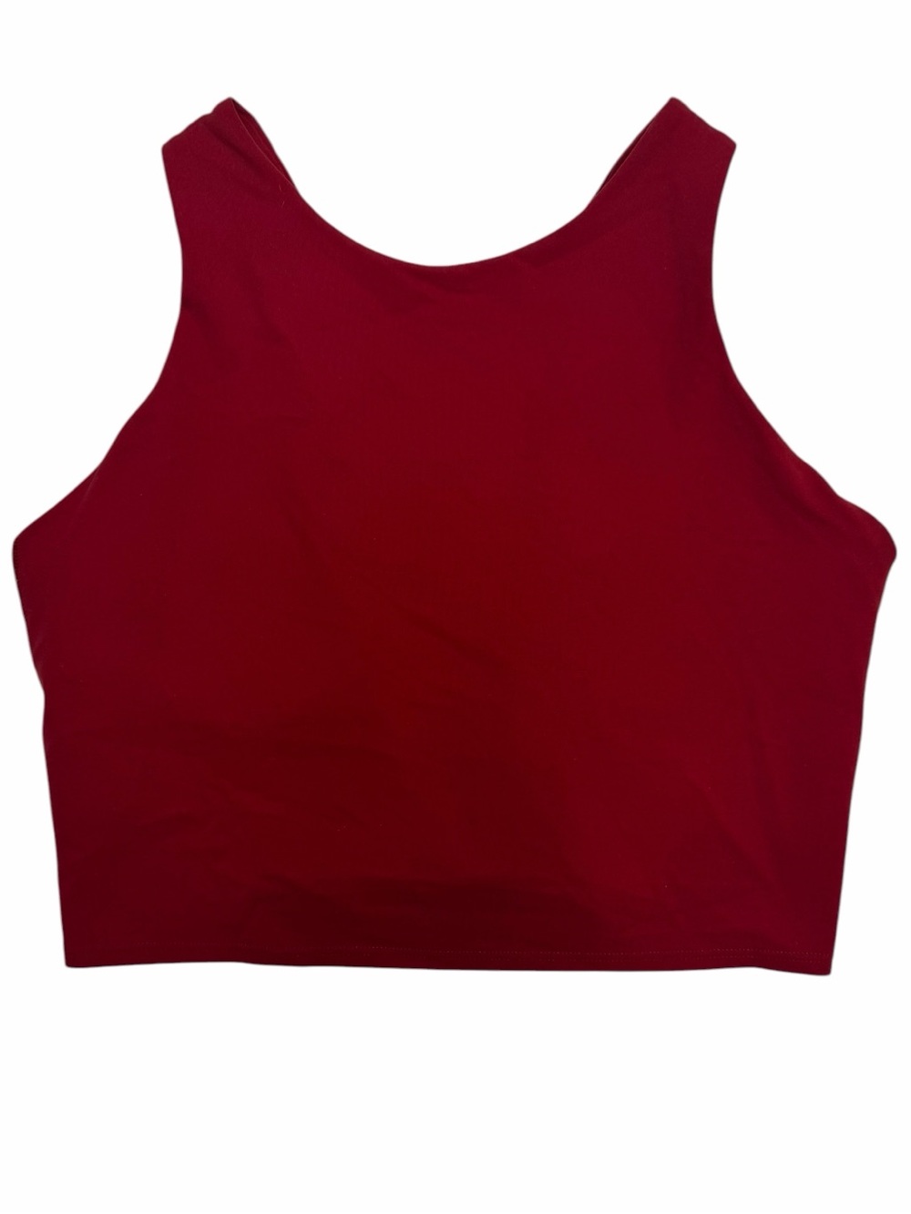 Athleta Conscious Crop Bra Tank Top Red Women’s Size Medium Built-In Bra - Picture 2 of 4